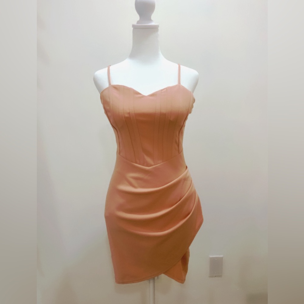NWT Privy - Pink Strapless Fitted dress - Size M